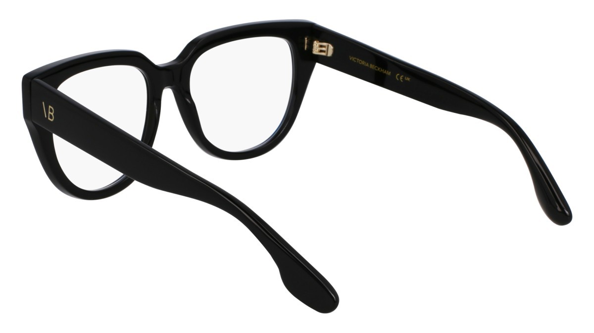 Brillen Victoria Beckham VB2674 (001) farbe black form rechteckig gläser recycled demo lens w/ar blue on the front