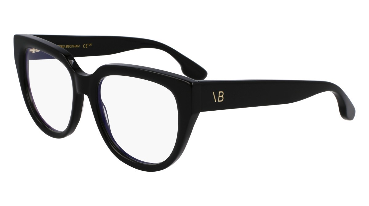 Brillen Victoria Beckham VB2674 (001) farbe black form rechteckig gläser recycled demo lens w/ar blue on the front