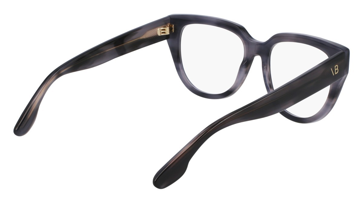 Brillen Victoria Beckham VB2674 (036) farbe striped grey form rechteckig gläser recycled demo lens w/ar blue on the front