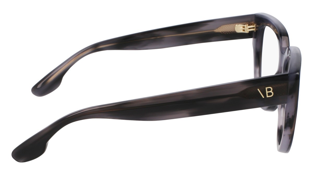 Brillen Victoria Beckham VB2674 (036) farbe striped grey form rechteckig gläser recycled demo lens w/ar blue on the front