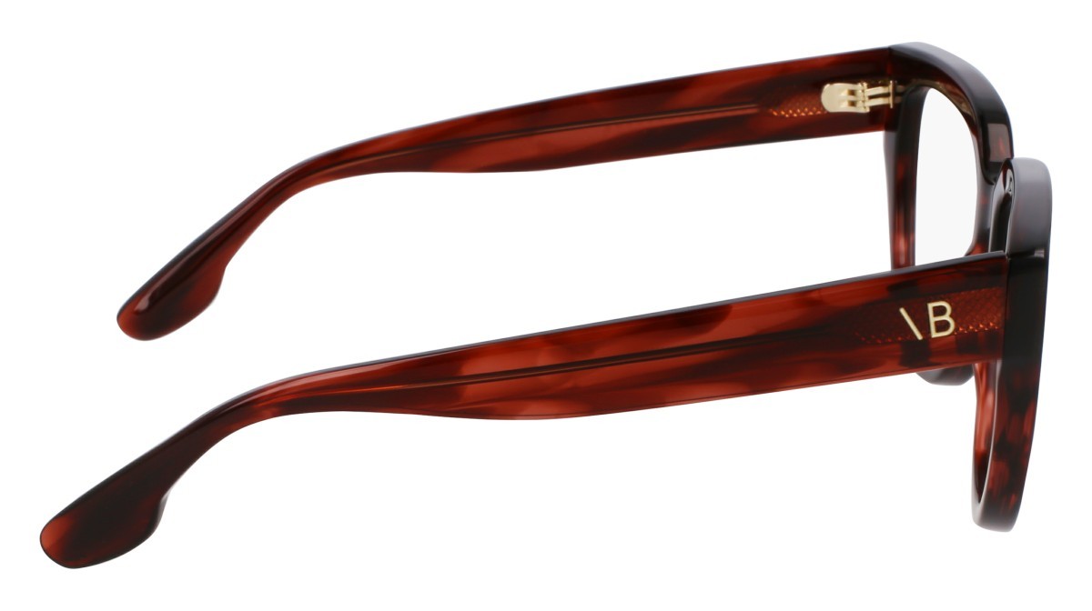 Brillen Victoria Beckham VB2674 (618) farbe striped red form rechteckig gläser recycled demo lens w/ar blue on the front