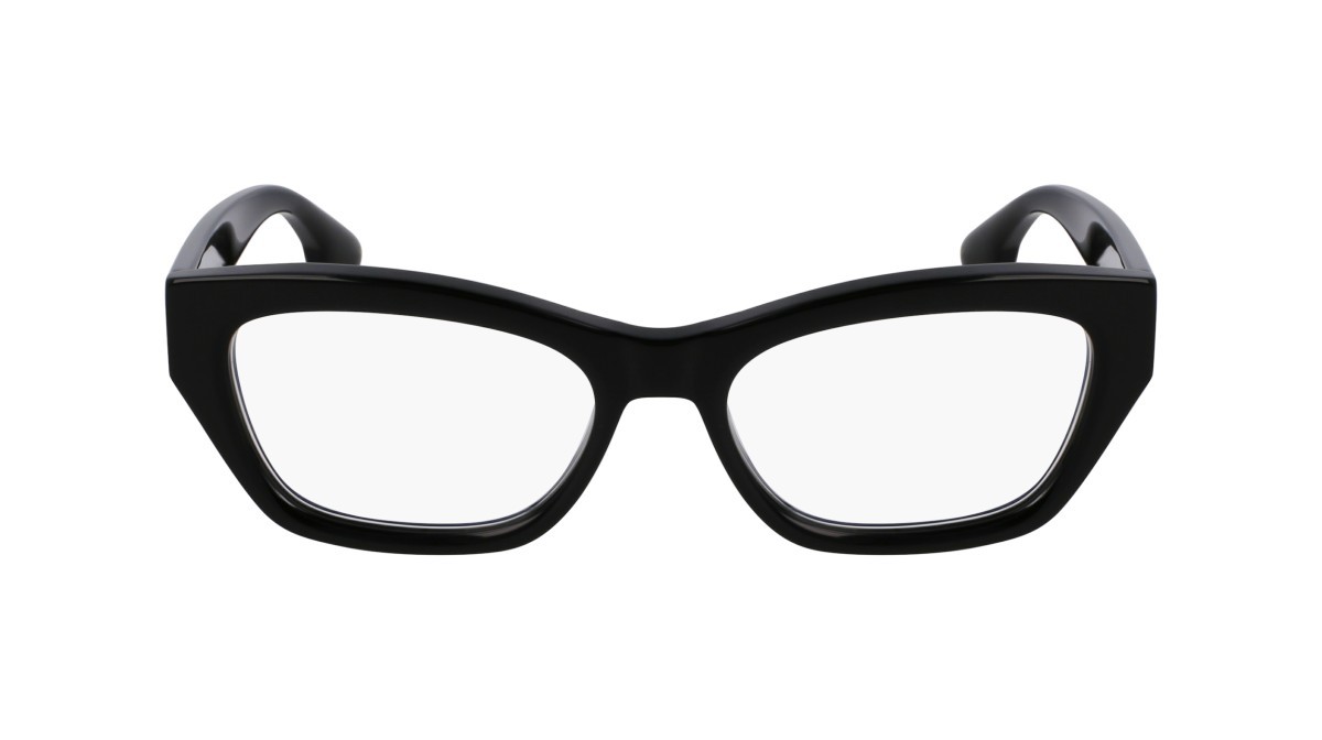 Brillen Victoria Beckham VB2675 (001) farbe black form rechteckig gläser recycled demo lens w/ar blue on the front