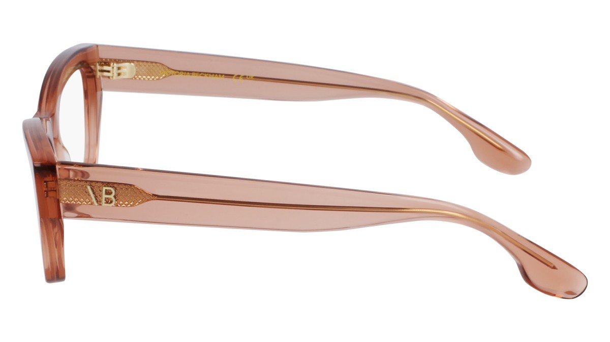 Brillen Victoria Beckham VB2675 (651) farbe antique rose form rechteckig gläser recycled demo lens w/ar blue on the front