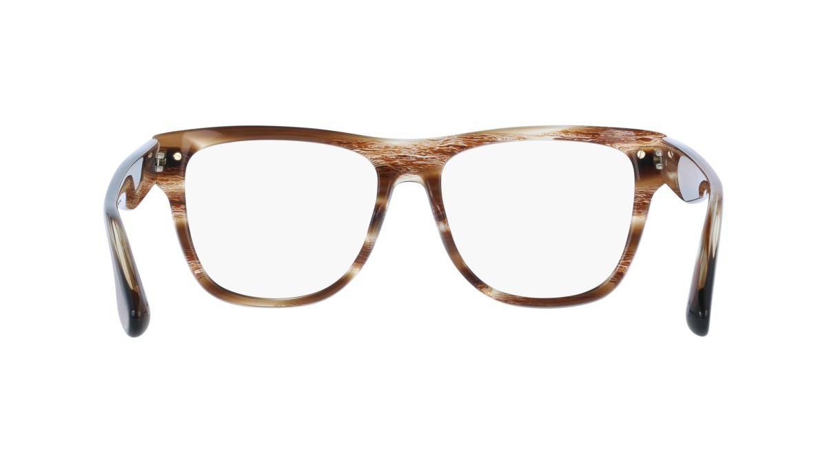 Brillen Victoria Beckham VB2676 (228) farbe light brown horn form rechteckig gläser recycled demo lens w/ar blue on the front