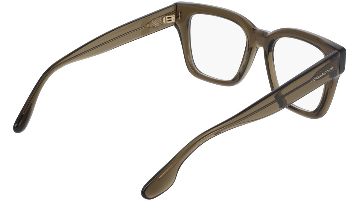 Brillen Victoria Beckham VB2681 (316) farbe khaki form rechteckig gläser recycled demo lens w/ar blue on the front