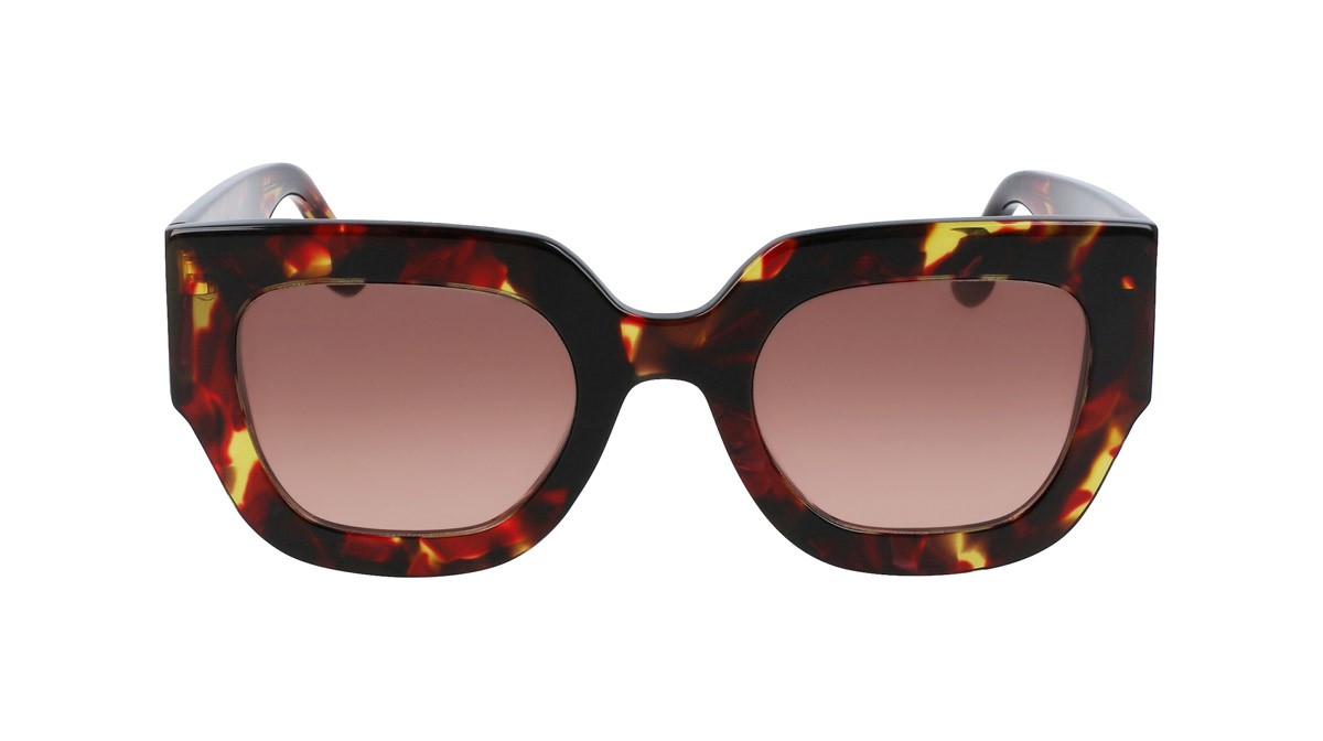 Sonnenbrillen Victoria Beckham VB606S (609) farbe havana red form rechteckig 