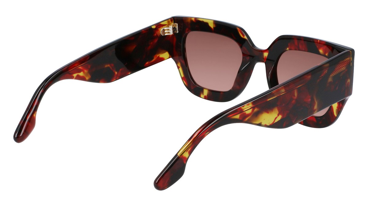 Sonnenbrillen Victoria Beckham VB606S (609) farbe havana red form rechteckig 