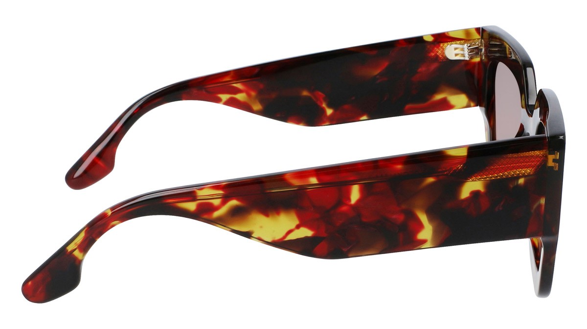 Sonnenbrillen Victoria Beckham VB606S (609) farbe havana red form rechteckig 