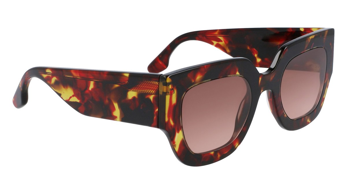 Sonnenbrillen Victoria Beckham VB606S (609) farbe havana red form rechteckig 