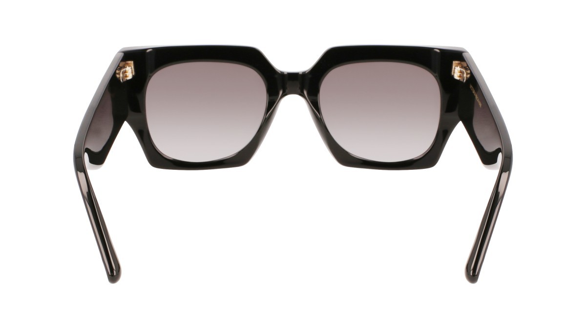 Sonnenbrillen Victoria Beckham VB608S (001) farbe black form rechteckig gläser gradient grey