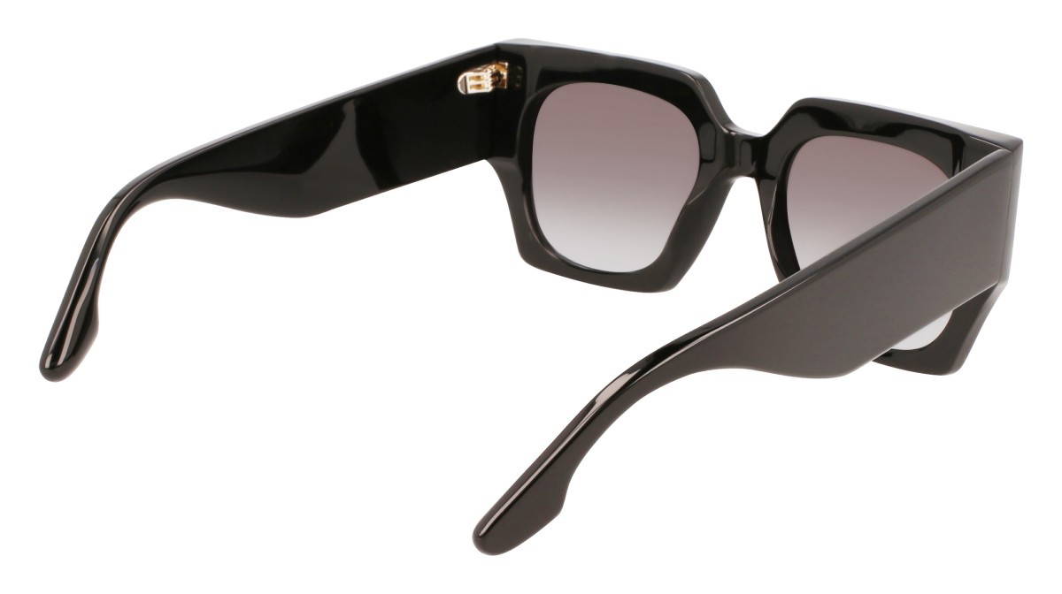 Sonnenbrillen Victoria Beckham VB608S (001) farbe black form rechteckig gläser gradient grey