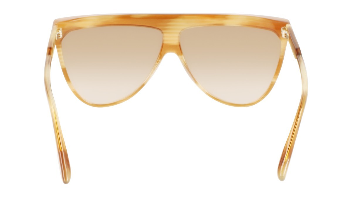 Sonnenbrillen Victoria Beckham VB619S (774) farbe honey horn form rechteckig gläser gradient brown