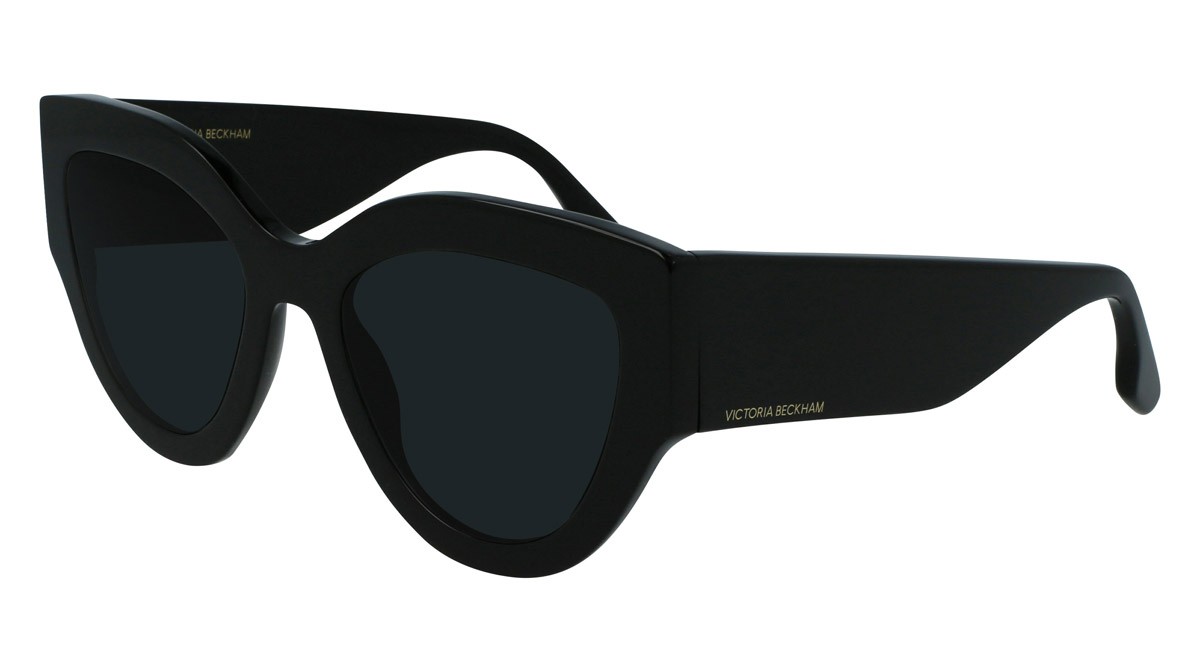 Sunglasses Victoria Beckham VB628S (001) color black shape cat eye lenses solid grey