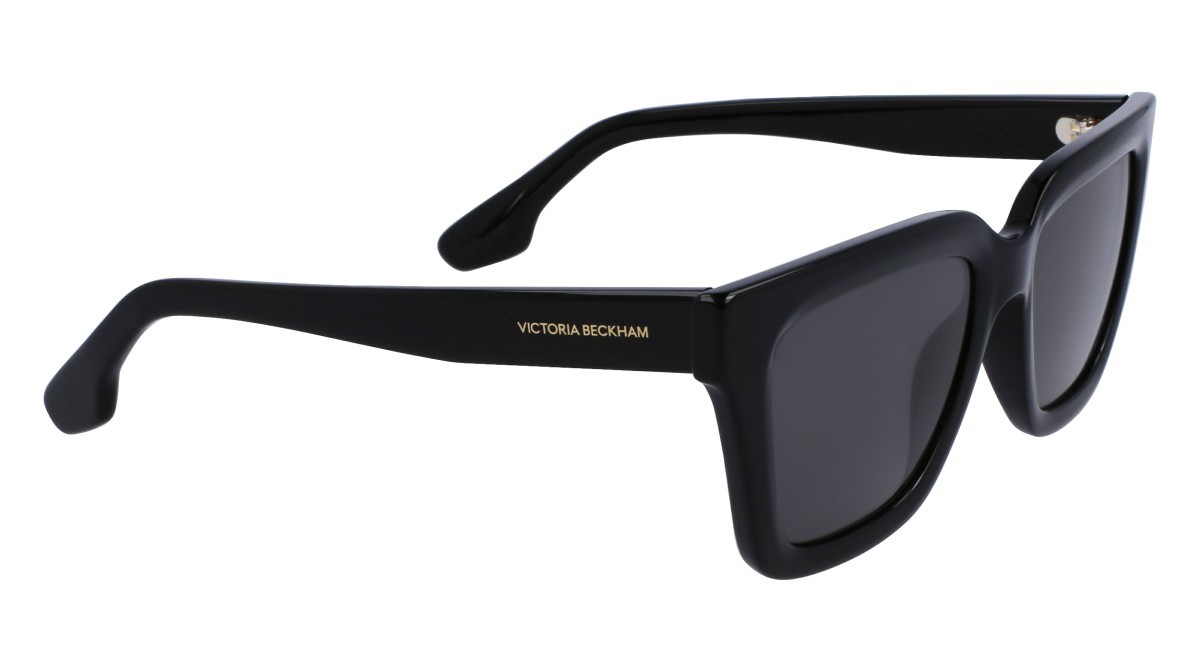 Sonnenbrillen Victoria Beckham VB644S (001) farbe black form rechteckig gläser solid grey
