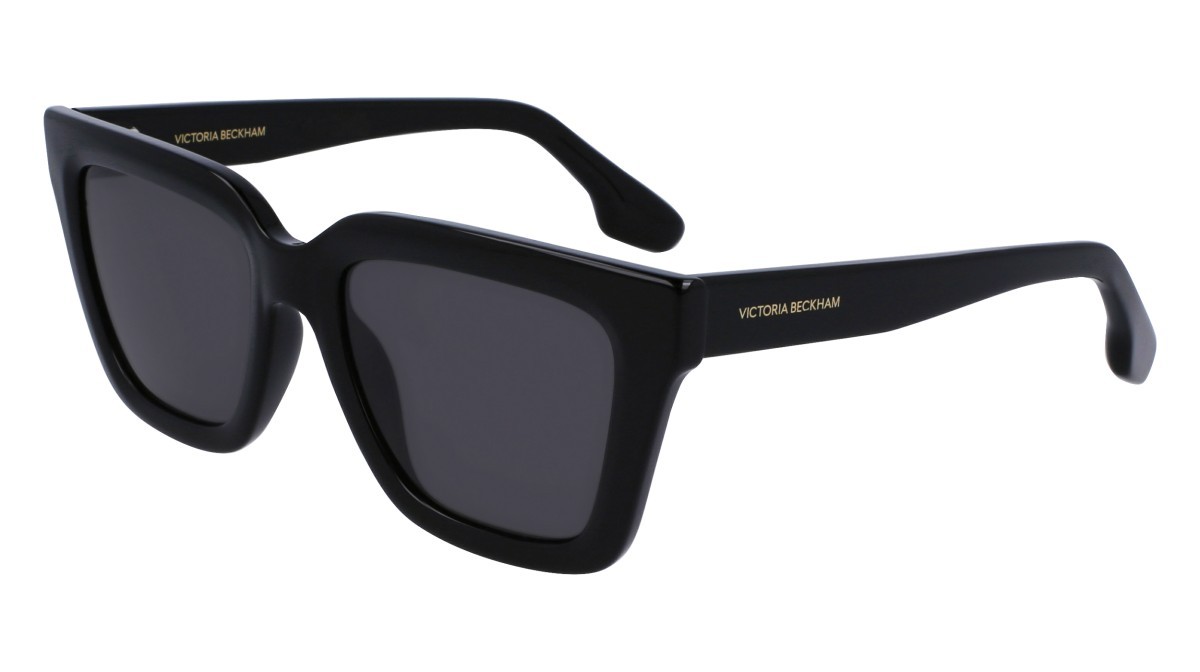 Sonnenbrillen Victoria Beckham VB644S (001) farbe black form rechteckig gläser solid grey