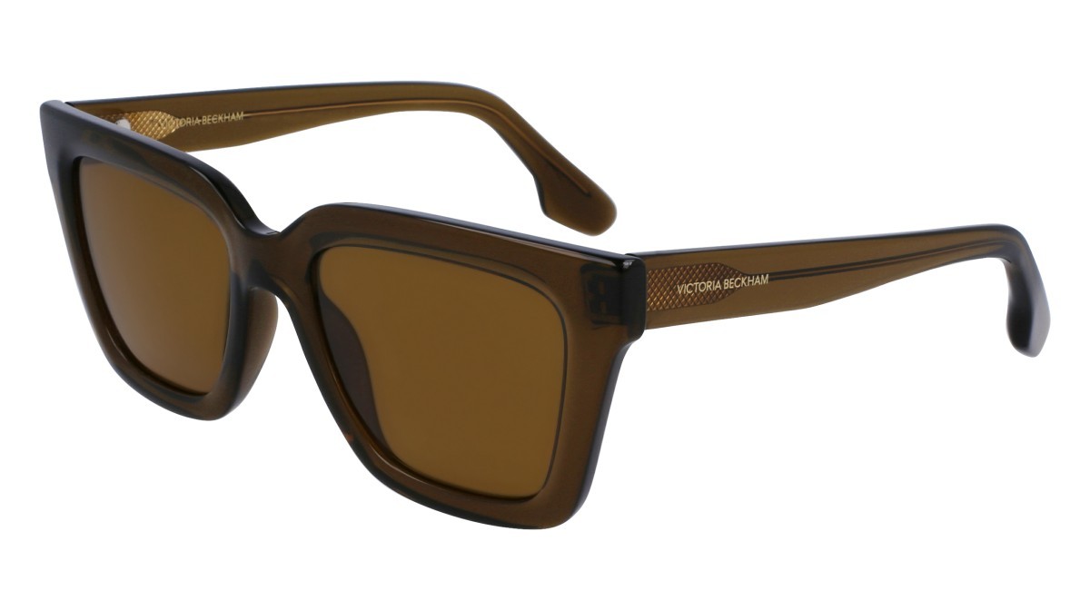 Sonnenbrillen Victoria Beckham VB644S (316) farbe khaki form rechteckig gläser solid khaki