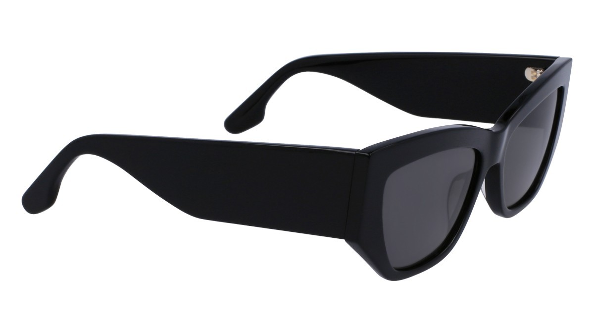 Sonnenbrillen Victoria Beckham VB645S (001) farbe black form cat-eye gläser solid grey