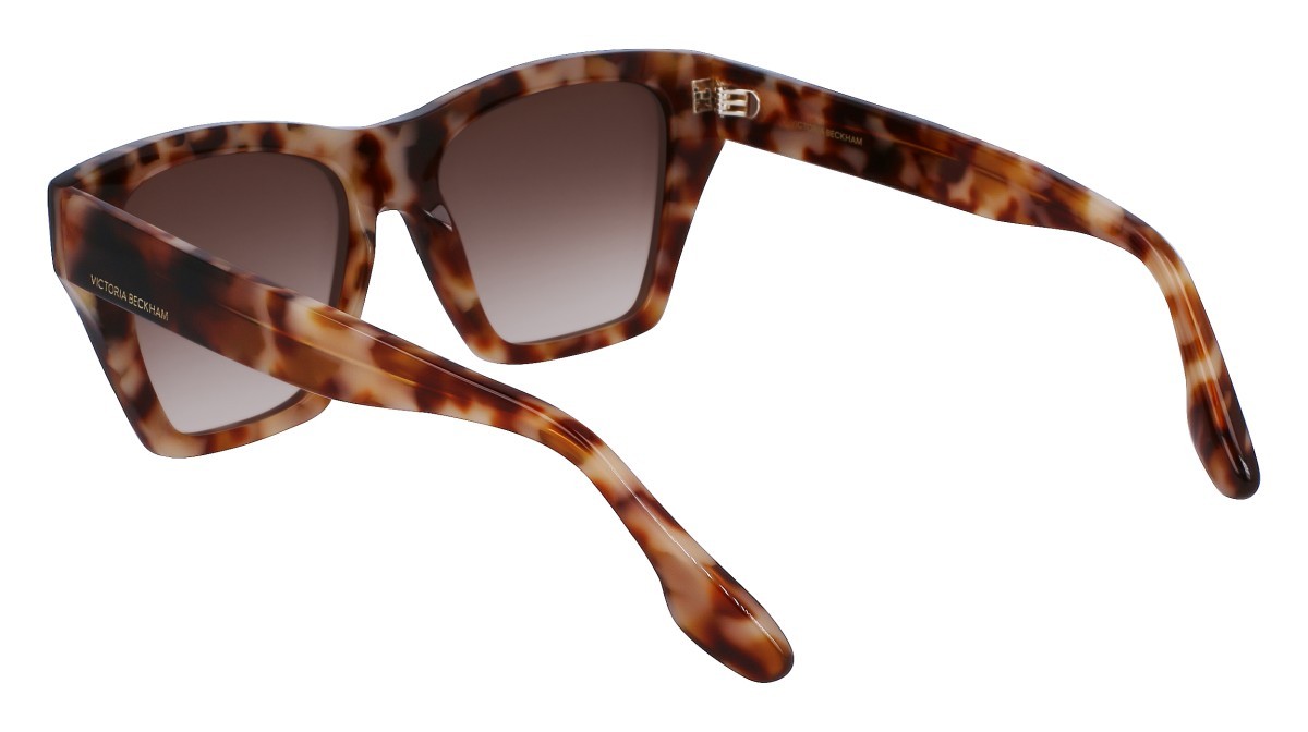 Sonnenbrillen Victoria Beckham VB646S (232) farbe light havana fade form rechteckig gläser gradient brown