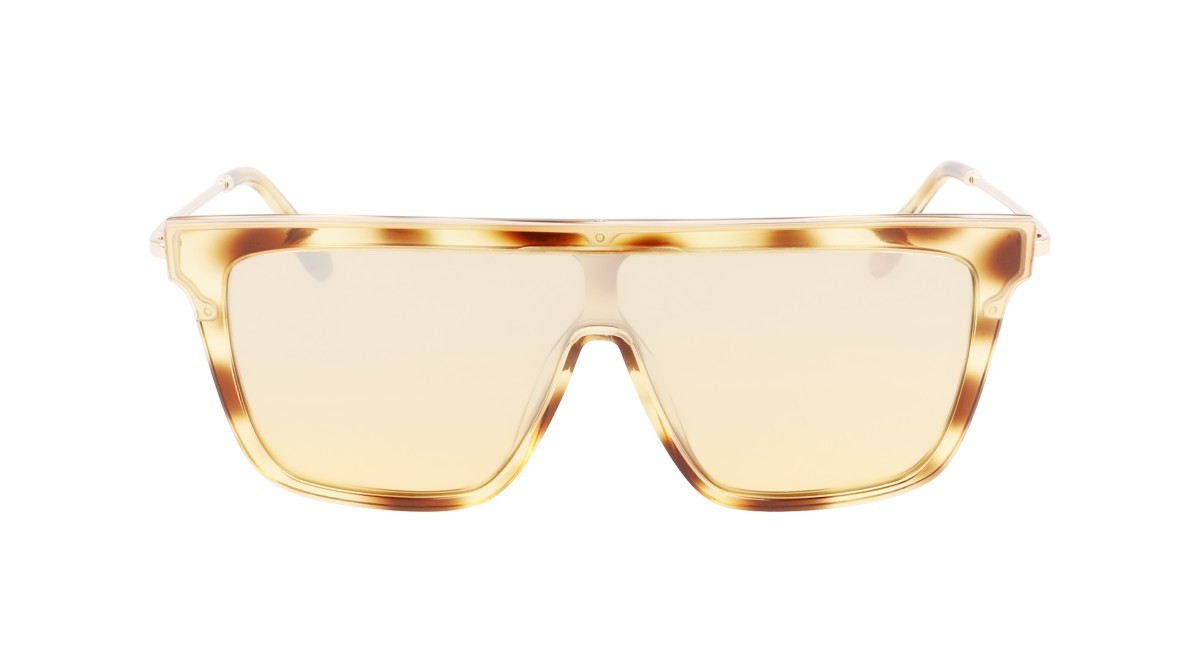 Sonnenbrillen Victoria Beckham VB650S (222) farbe blonde havana form maske gläser gradient honey/silver flash