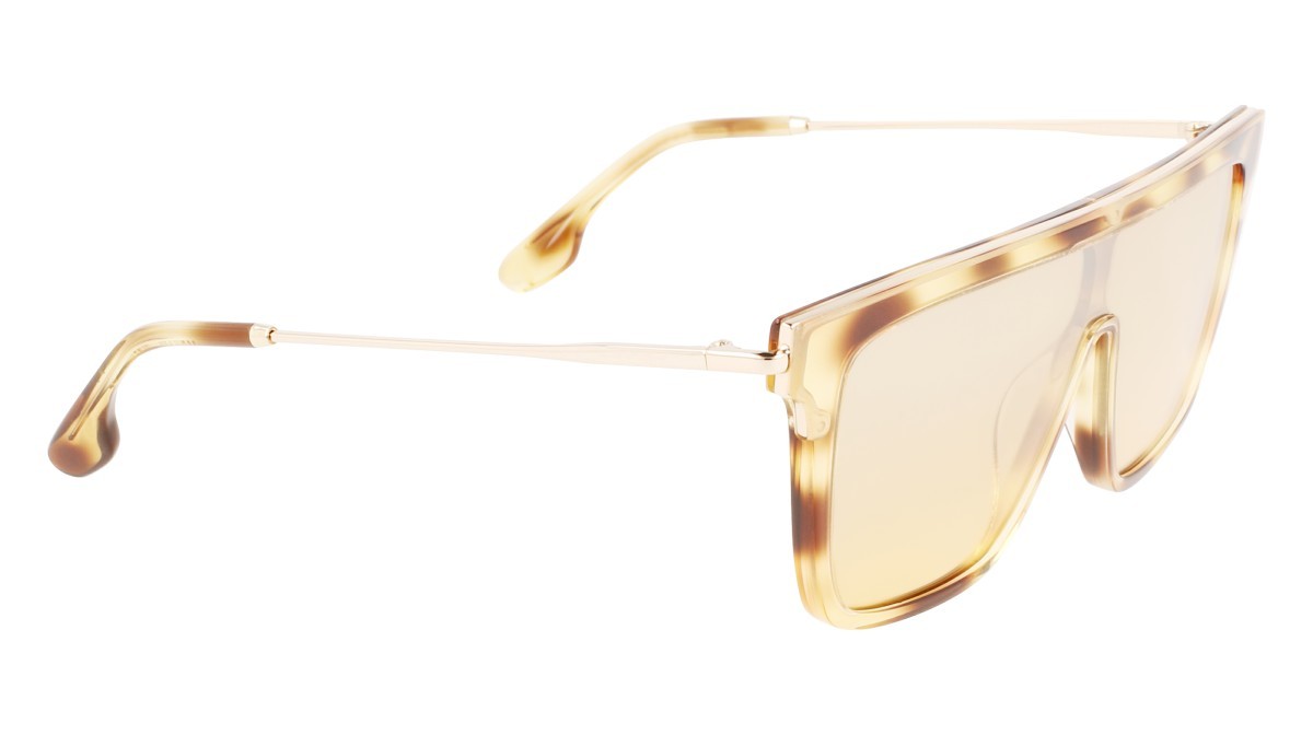 Sonnenbrillen Victoria Beckham VB650S (222) farbe blonde havana form maske gläser gradient honey/silver flash