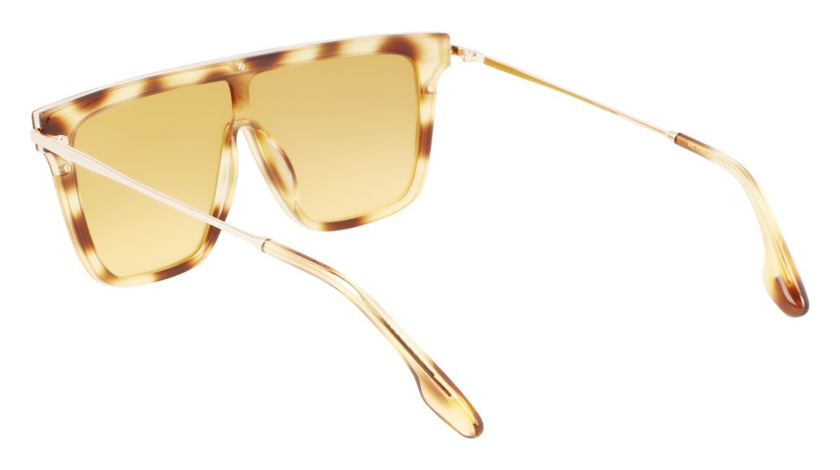 Sonnenbrillen Victoria Beckham VB650S (222) farbe blonde havana form maske gläser gradient honey/silver flash