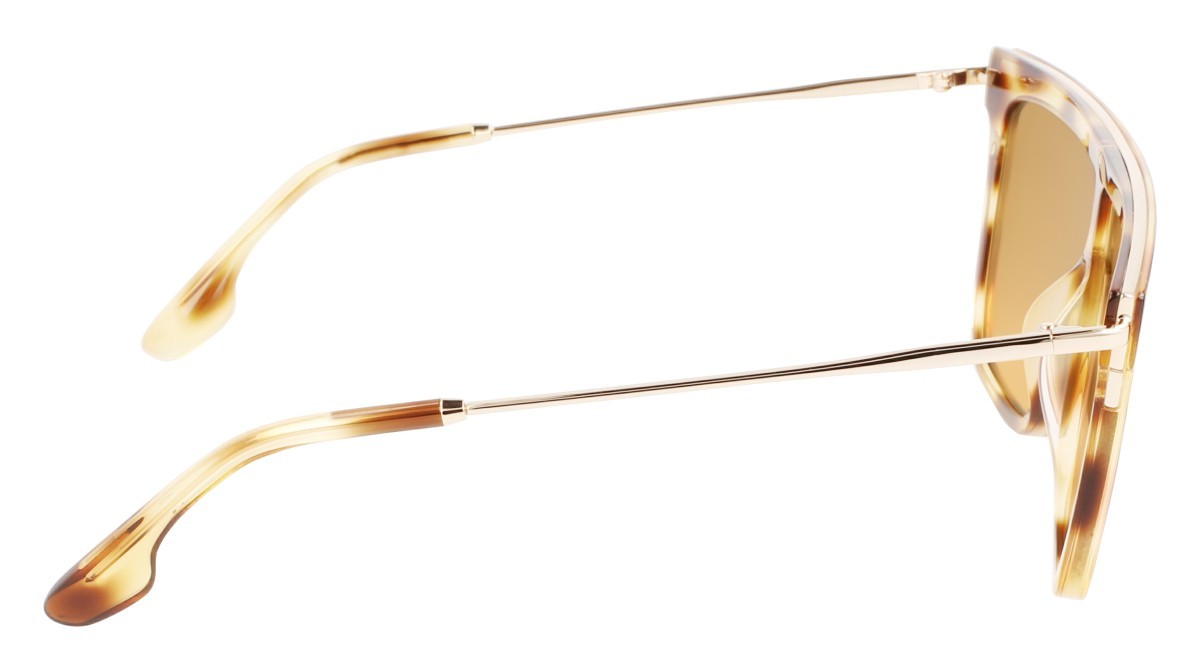 Sonnenbrillen Victoria Beckham VB650S (222) farbe blonde havana form maske gläser gradient honey/silver flash