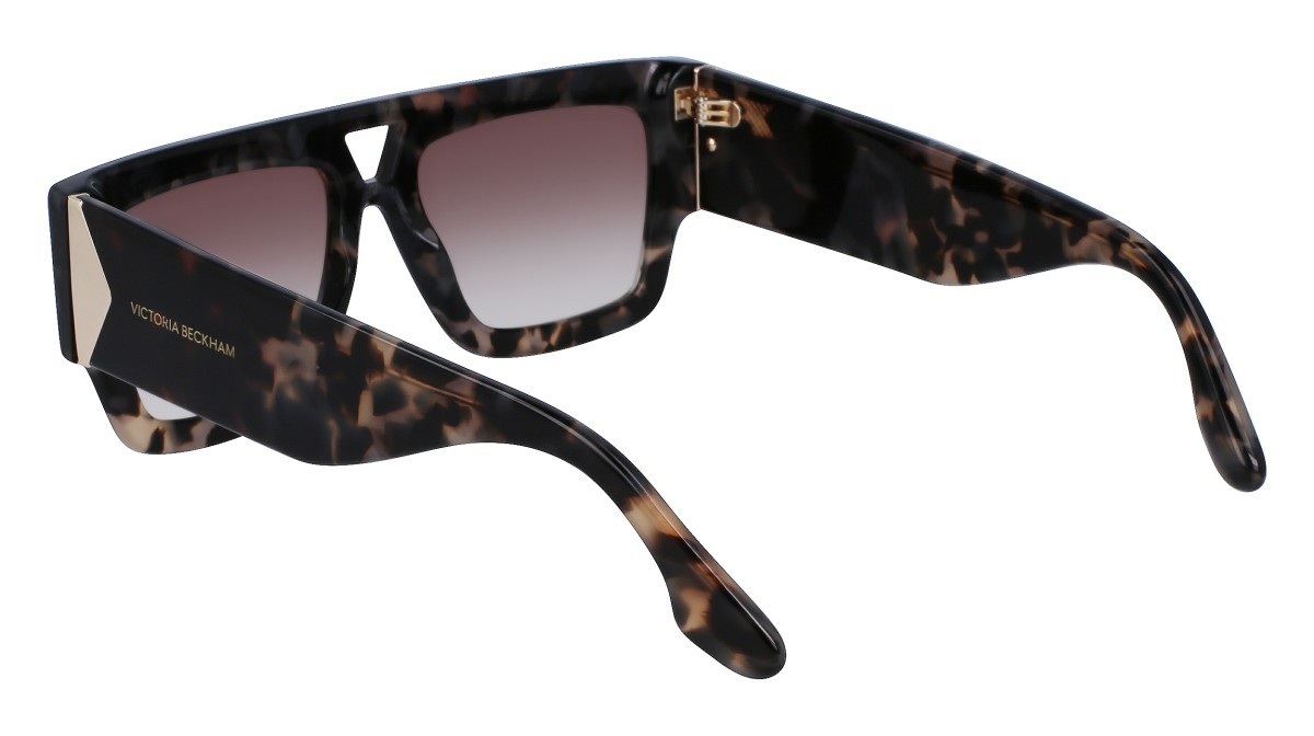 Sonnenbrillen Victoria Beckham VB651S (062) farbe vintage grey havana form quadratisch gläser gradient brown