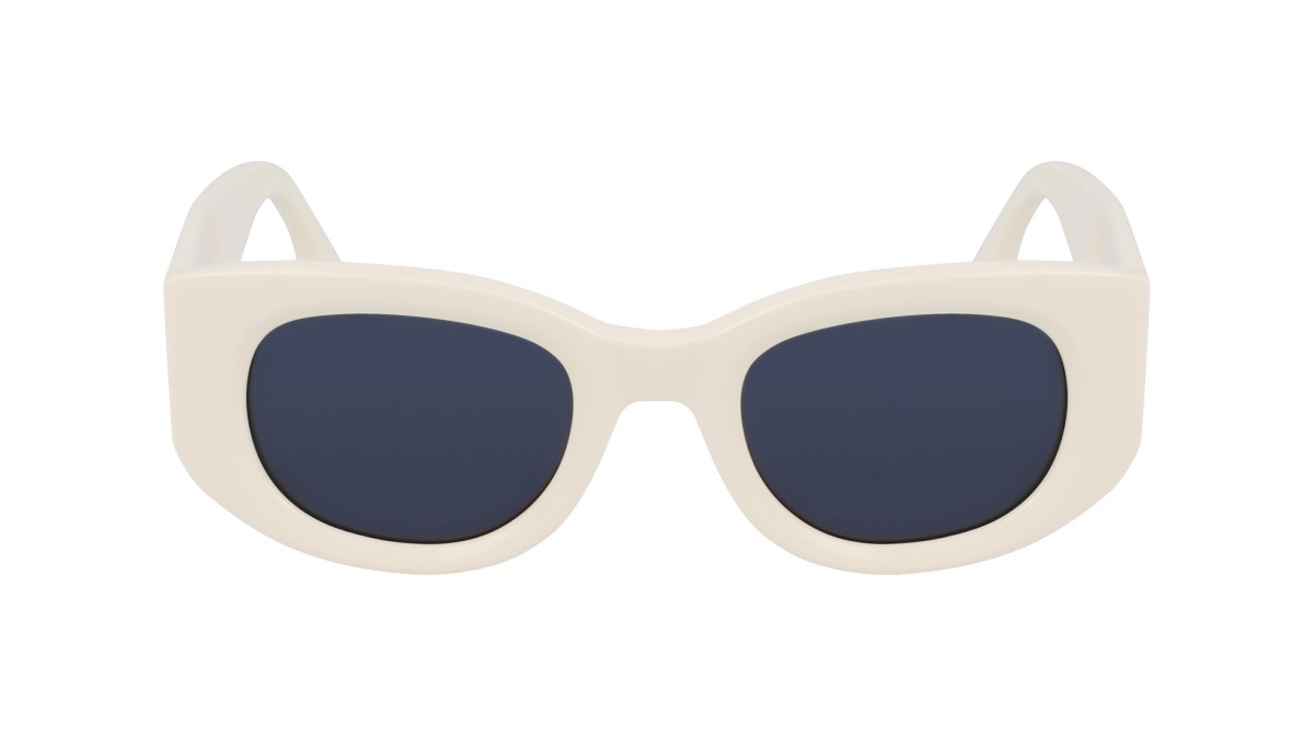 Sonnenbrillen Victoria Beckham VB654S (103) farbe ivory form oval gläser solid grey