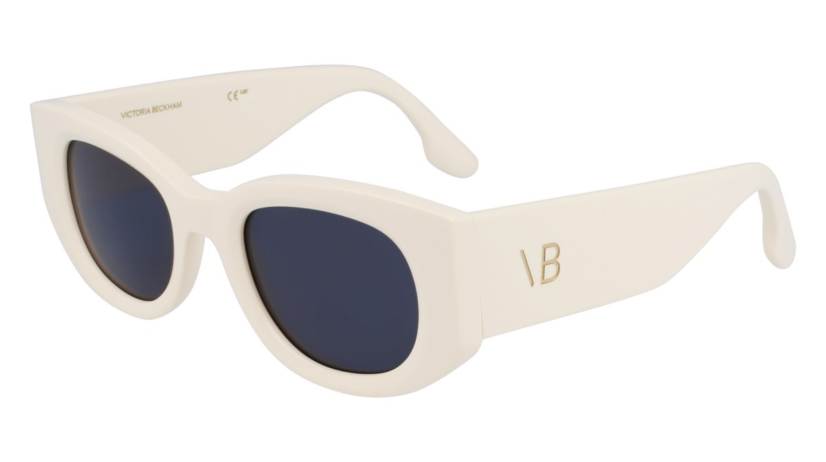 Sonnenbrillen Victoria Beckham VB654S (103) farbe ivory form oval gläser solid grey