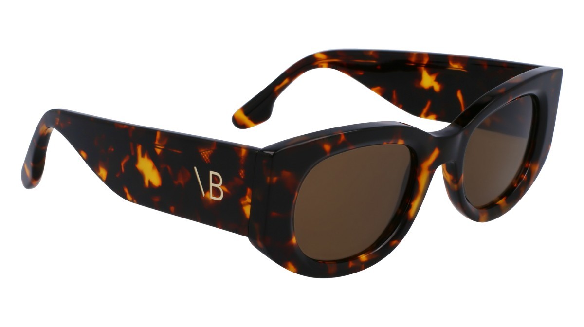 Sonnenbrillen Victoria Beckham VB654S (234) farbe dark havana form oval gläser solid brown