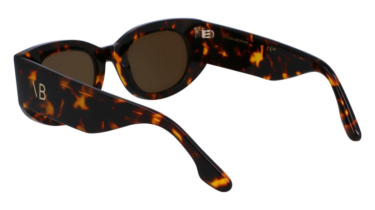 Sonnenbrillen Victoria Beckham VB654S (234) farbe dark havana form oval gläser solid brown