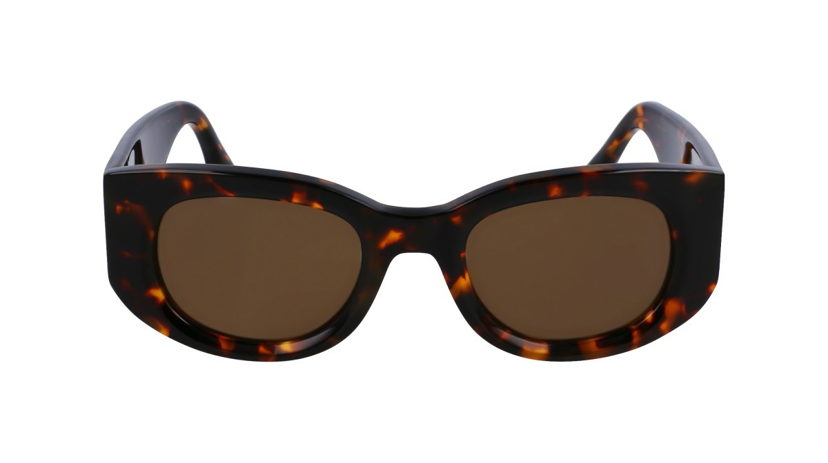 Sonnenbrillen Victoria Beckham VB654S (234) farbe dark havana form oval gläser solid brown