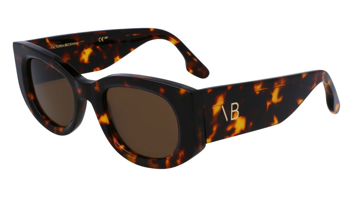 Sonnenbrillen Victoria Beckham VB654S (234) farbe dark havana form oval gläser solid brown