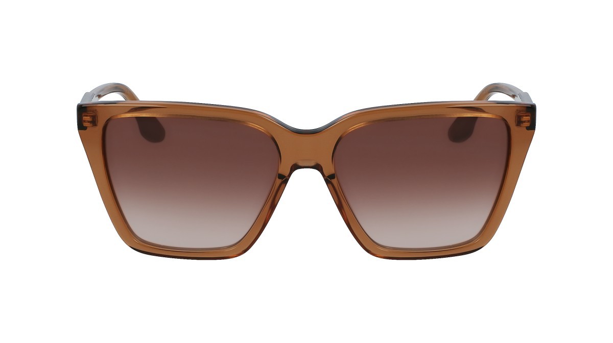 Sonnenbrillen Victoria Beckham VB655S (203) farbe brown form rechteckig gläser gradient brown