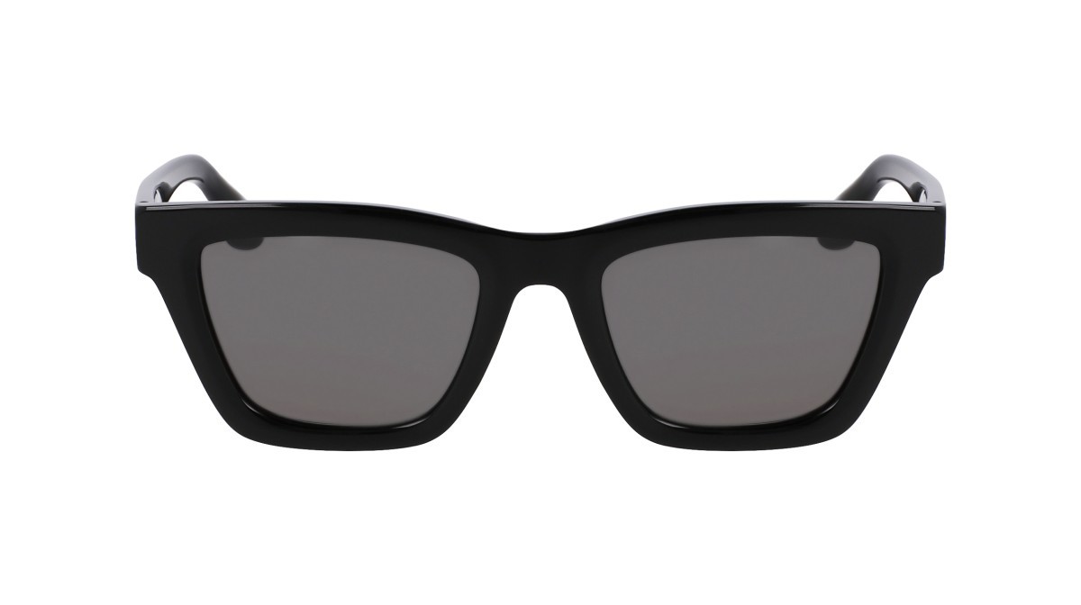Sonnenbrillen Victoria Beckham VB656S (001) farbe black form rechteckig gläser solid grey