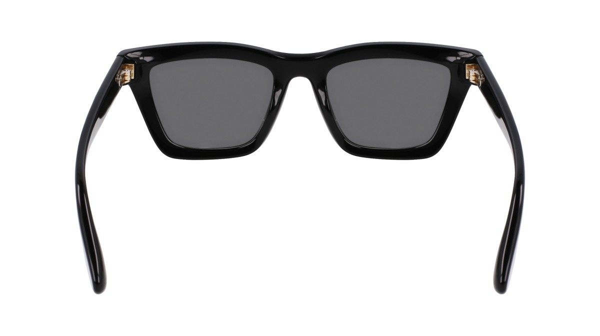 Sonnenbrillen Victoria Beckham VB656S (001) farbe black form rechteckig gläser solid grey