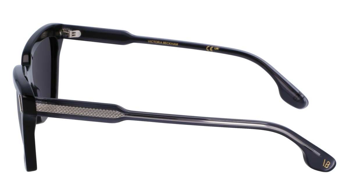 Sonnenbrillen Victoria Beckham VB661S (001) farbe black form rechteckig gläser solid grey