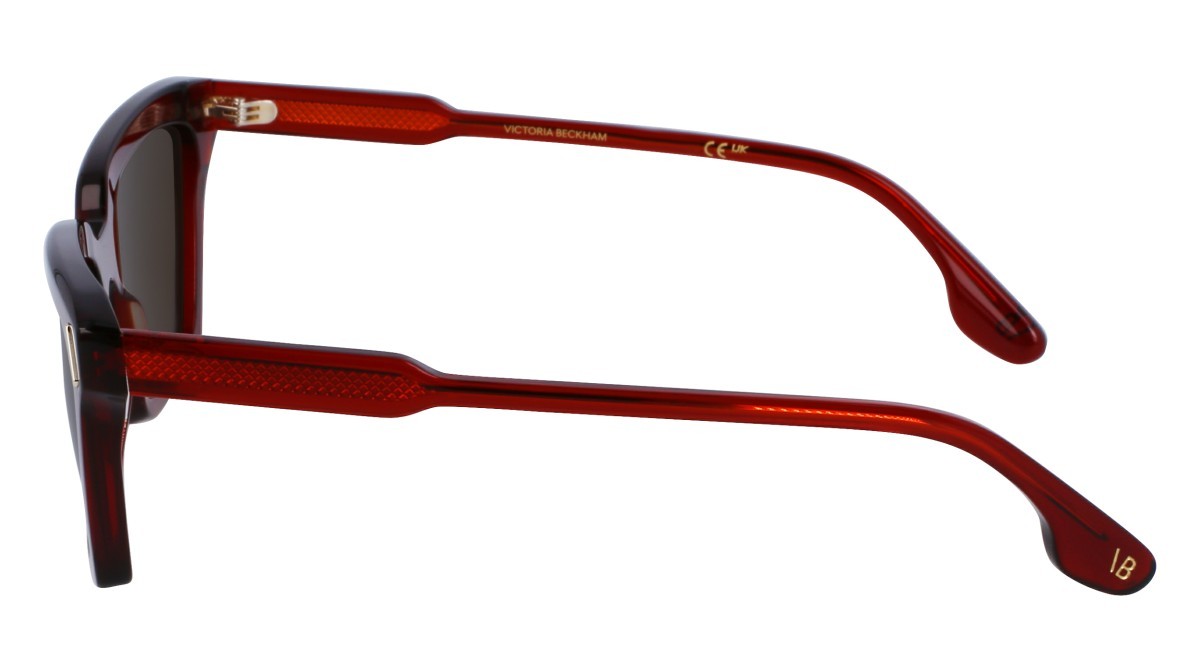 Sonnenbrillen Victoria Beckham VB661S (610) farbe red form rechteckig gläser solid brown
