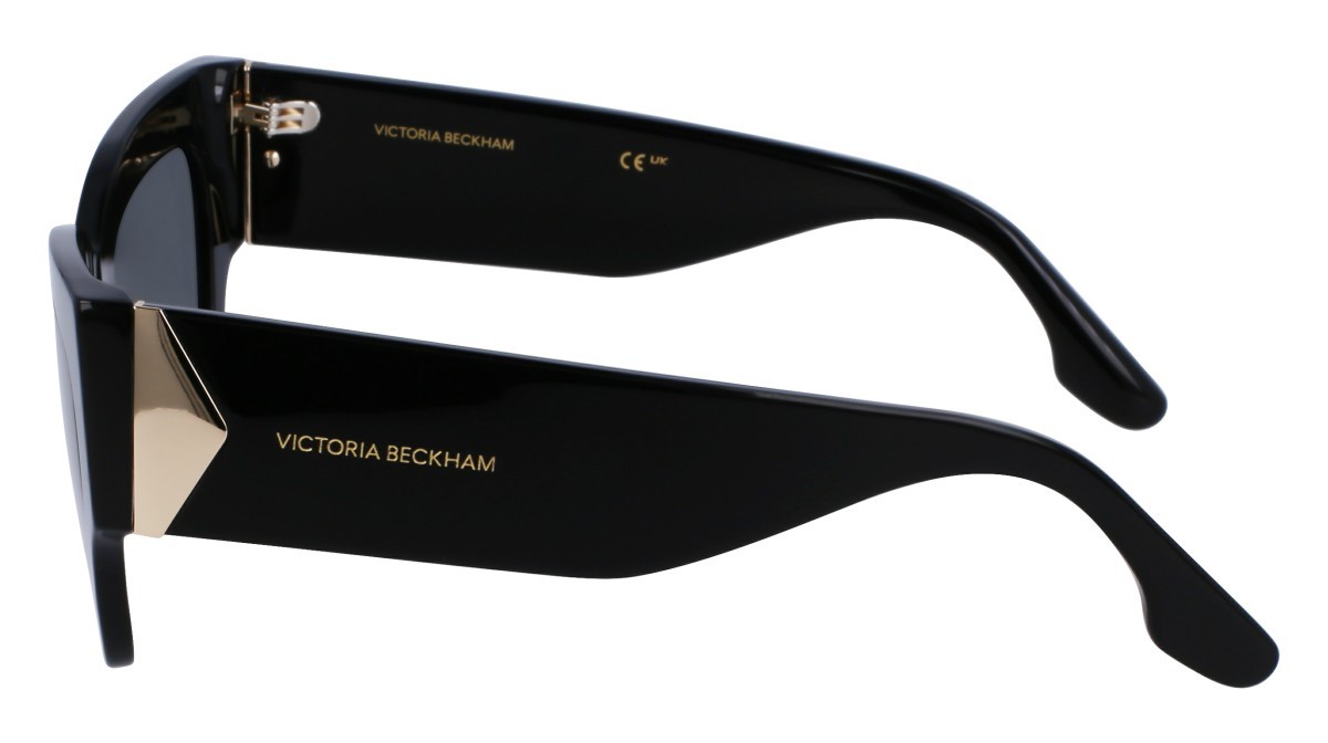 Sonnenbrillen Victoria Beckham VB662S (001) farbe black form schmetterling gläser solid grey
