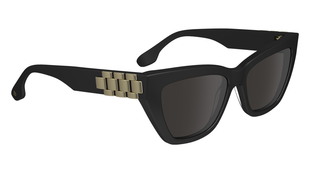 Sonnenbrillen Victoria Beckham VB668S (001) farbe black form cat-eye gläser solid grey