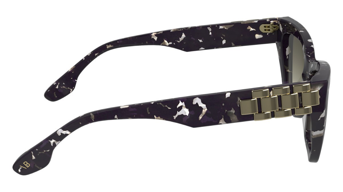 Sonnenbrillen Victoria Beckham VB668S (010) farbe black havana form cat-eye gläser gradient khaki