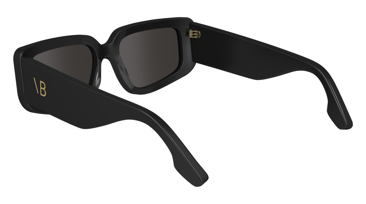 Sonnenbrillen Victoria Beckham VB670S (001) farbe black form rechteckig gläser solid grey