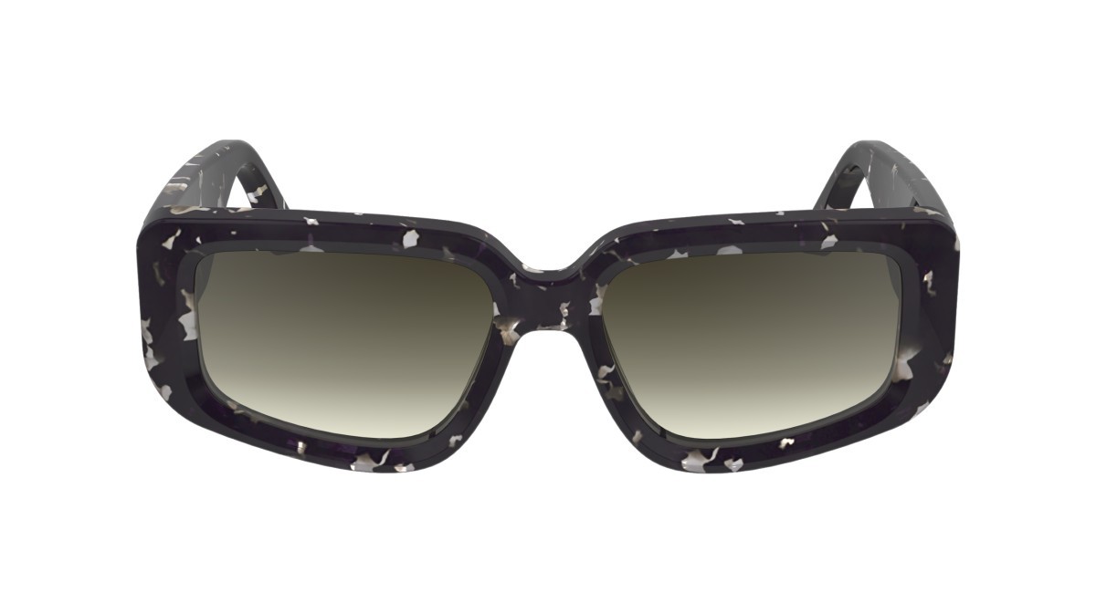 Sonnenbrillen Victoria Beckham VB670S (010) farbe black havana form rechteckig gläser gradient khaki