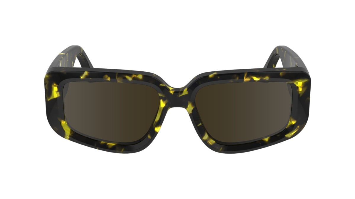 Sonnenbrillen Victoria Beckham VB670S (012) farbe black yellow havana form rechteckig gläser solid khaki