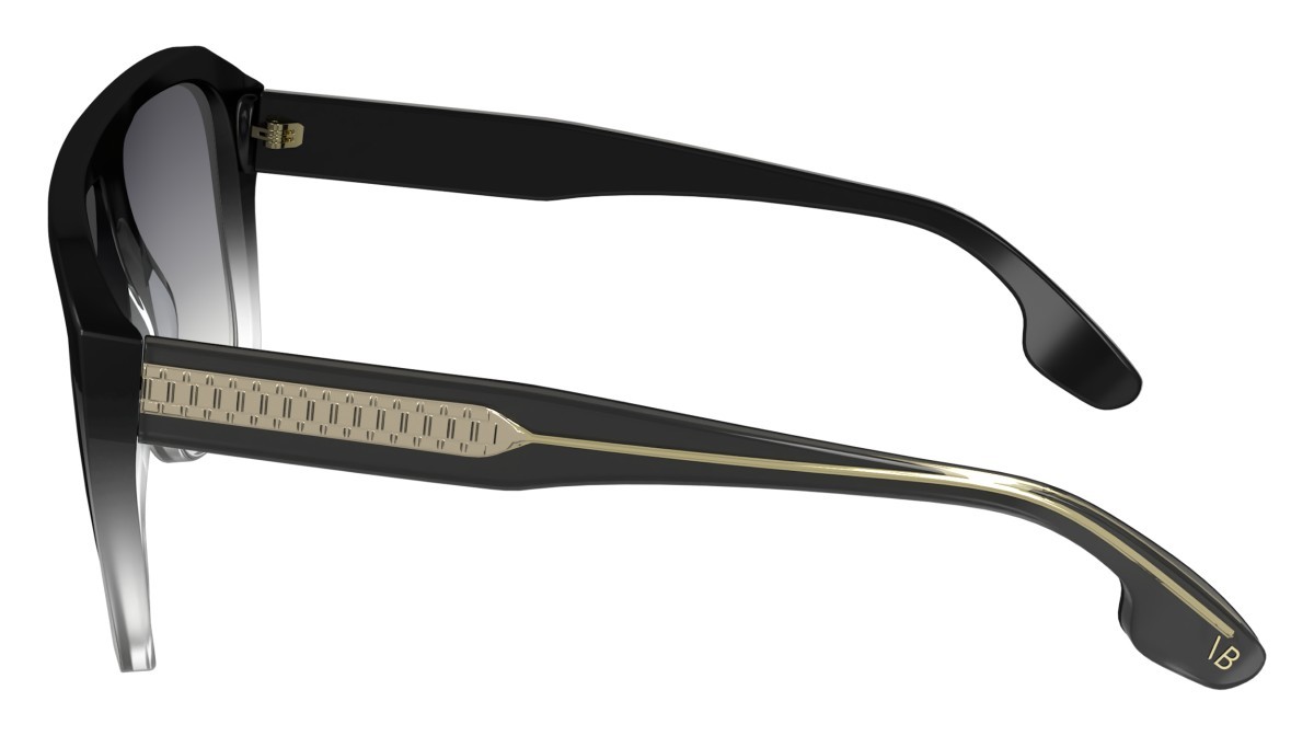 Sunglasses Victoria Beckham VB671S (009) color black/crystal shape navigator lenses gradient grey