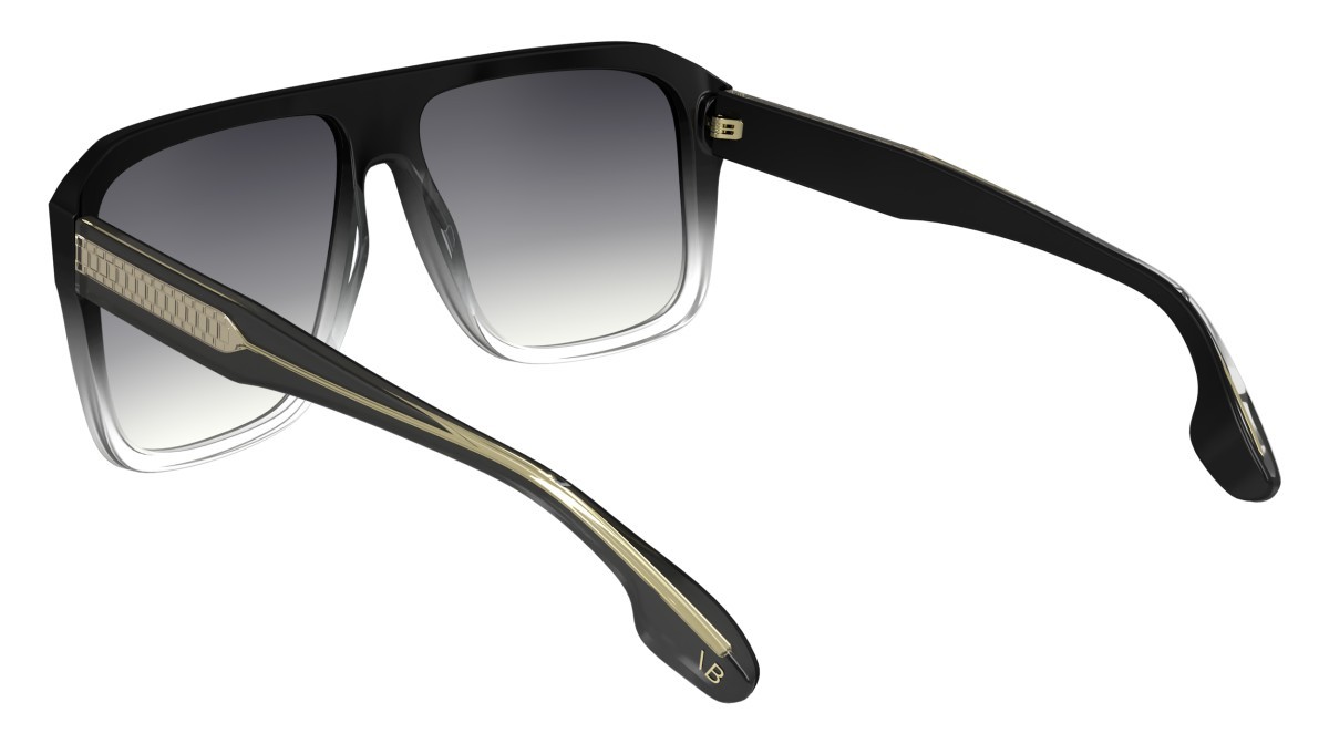 Sunglasses Victoria Beckham VB671S (009) color black/crystal shape navigator lenses gradient grey