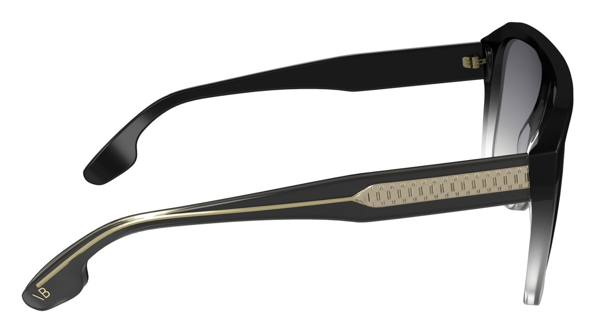 Sunglasses Victoria Beckham VB671S (009) color black/crystal shape navigator lenses gradient grey