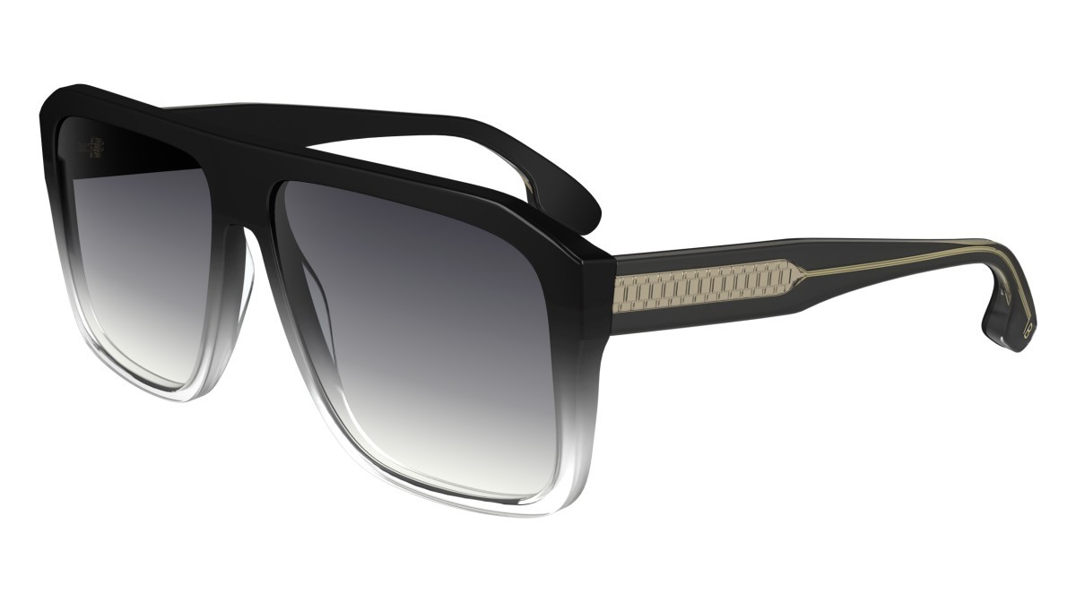 Sunglasses Victoria Beckham VB671S (009) color black/crystal shape navigator lenses gradient grey