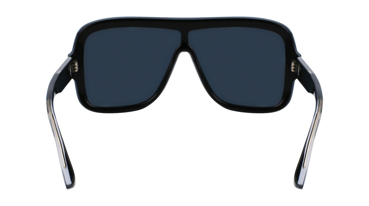 Sonnenbrillen Victoria Beckham VB673S (003) farbe black/silver mirror form maske gläser solid grey w/silver flash