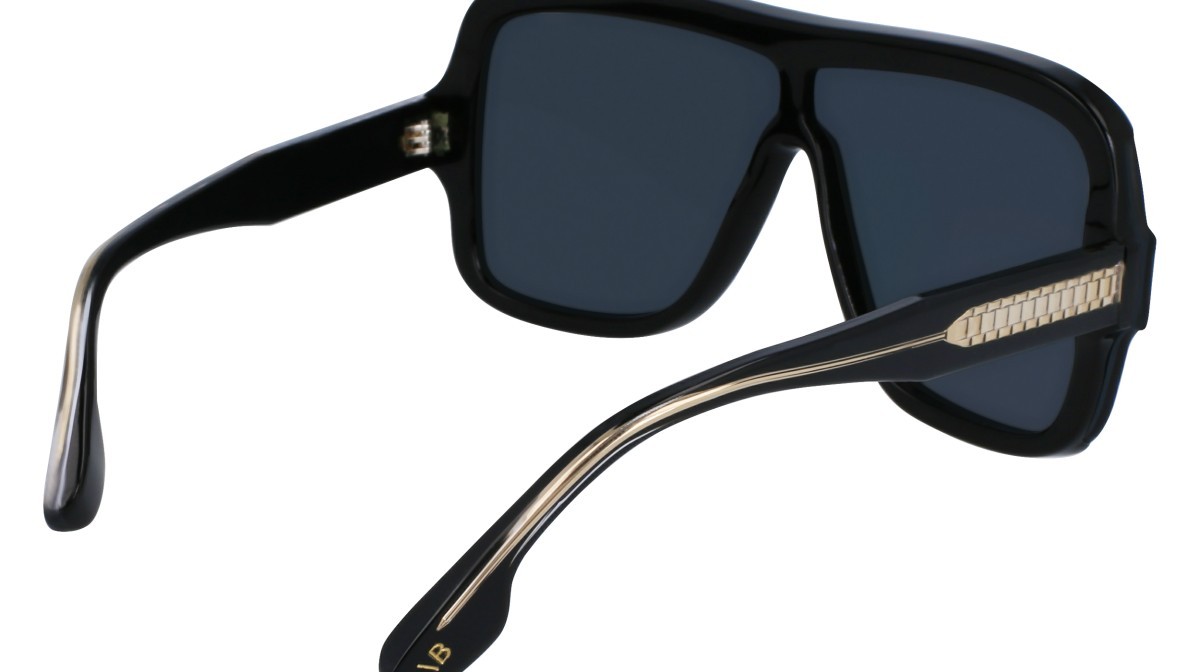 Sonnenbrillen Victoria Beckham VB673S (003) farbe black/silver mirror form maske gläser solid grey w/silver flash